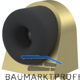 KWS Bodent�rpuffer 2028, 37x48x50mm, Aluminium messingf�rbig eloxiert