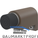 KWS Wandt�rpuffer 2049 gefederter Anschlagpuffer, Alu dunkelbraun eloxiert
