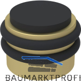 KWS Boden- und Wandt�rpuffer 2053,Gummi schwarz �42mm,Alu messingf�rbig eloxiert