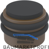 KWS Boden- und Wandt�rpuffer 2053,Gummi schwarz �42mm, Alu dunkelbraun eloxiert
