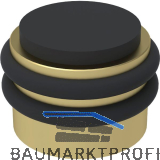 KWS Boden- und Wandt�rpuffer 2053, Gummi schwarz � 42 mm, Messing matt