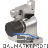 Torhalter 1009 mit Fanghaken und Puffer, Wandmontage, Alu silber lackiert