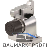 Torhalter 1010 mit Fanghaken und Puffer, Bodenmontage, Alu silber lackiert