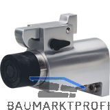 Torhalter 1011mit Fanghaken und Puffer, Wandmontage, Alu silber lackiert