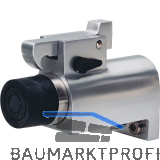 Torhalter 1011 mit Fanghaken und Puffer, Wandmontage, Alu silber eloxiert