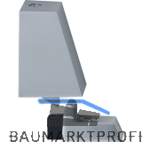T�rfeststeller 1013 mit Wippe und Gummipuffer, Aluminium wei� RAL 9016