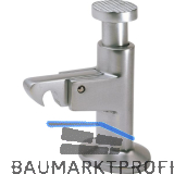 Torhalter 1047 mit Fanghaken, Bodenmontage, Alu silber lackiert