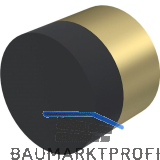 KWS Wandt�rpuffer 2068, � 30 mm, L�nge 25 mm, Aluminium messingf�rbig eloxiert