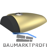 KWS Bodent�rpuffer 2090, 90 x 60 x 25mm, Aluminium messingf�rbig eloxiert