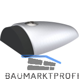 KWS Bodent�rpuffer 2092, 90 x 60 x 25mm, Aluminium silber eloxiert