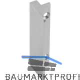 MARCHESI Balkont�rgriff L�nge 60 mm, Aluminium Edelstahl-Effekt