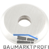 KWS St�tzrosette f. Holz/Glast�ren - � 30mm, Innen � 8,4 mm, silber eloxiert