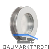 KWS Schiebet�rmuschelpaar 5254 rund, Glasst�rke 8 - 10 mm, Alu silber eloxiert