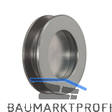 KWS Schiebet�rmuschelpaar 5254 rund, Glasst�rke 8 - 10 mm, Edelstahl matt