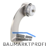 KWS Endst�tze WS - gebogen 90� Rundrohr, rechts, Edelstahl