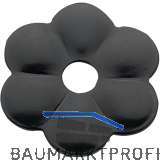 Zierrosette (Pfettenscheibe) � 80x4 mm, Bohr-� 13 mm, schwarz pulverbesch. (C)
