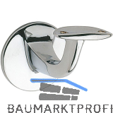 Handlauftr�ger mit gew�lbter Auflage, Wandabstand 65mm, Messing verchromt