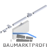 Schiebetorbeschlagset HELM 100 f�r Deckenmontage, max. 100 kg, Stahl verzinkt