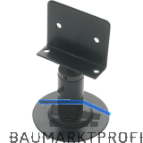 Trennwandst�tze Winkelauflage, Bodenabstand 60-80 mm, schwarz