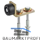 Torpuffer unten HELM 460 mit Befestigungsmaterial 300 kg Stahl verzinkt gelb