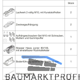 HAWA Junior 100/Z Beschlagset Holz 2 Fangstopper Standard