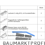 HAWA Junior 100/B Beschlagset Holz 2 Fangstopper Standard