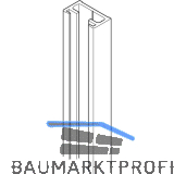 HAWA Wandanschlussprofil f�r Glast�ren L=3500 mm Aluminium farblos eloxiert