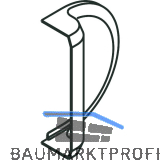 HAWA Toplock Abdeckkappe rund zu Schlie�winkel Edelstahl-Effekt