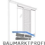 Grundgarnitur HAWA-Frontslide 60/A, Schiebeladenb. mind. 400 mm, St�rke 28-45 mm