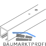 HAWA-Junior 80/100 Laufschiene Deckenmontage L=4000 mm Alu Edelstahl-Effekt