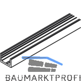 HAWA Junior GP Boden-/Wandprofil Festverglasung L=4000 mm Alu silber eloxiert