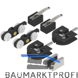 SOLIDO 100 Beschlagset Glas Punktbefestigung 12-12,76 mm F�hrung Edelstahl