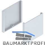 SOLIDO 100 Abdeckkappen-Set Glas Punktbefestigung eckig silber