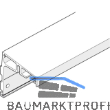 Winkeltragprofil HAWA-Frontslide 60/A und 60/matic f. 1-Ebene, auf Ma�, silber