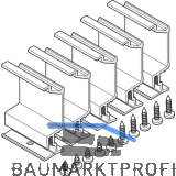 Blendenbefestigungsteile HAWA-Frontslide 60/A, 60/matic, f�r Abdeckblende, Alu