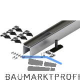 HAWA-Junior 80/100 Pocket Montageset Wandtasche L=2000 mm silber