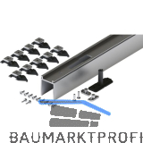 HAWA-Junior 80/100 Pocket Montageset Wandtasche L=3000 mm silber