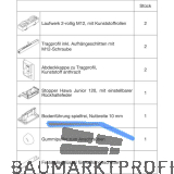 HAWA Junior 120/B Beschlagset Holz ohne Laufschiene