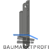 Schlie�blech STV f�r Schwenkriegel, 140 x 28 x 11mm, silber