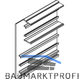 HAWA-Junior 80/100 Z Abdeckkappe Clipblende 66 mm links silber