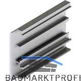 HAWA-Junior 80/100 B Abdeckkappe Clipblende 60 mm links silber