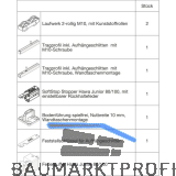 HAWA Junior 100/B-Pocket Beschlagset Holz SoftStop Federpuffer (30250)