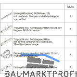 HAWA Junior 100/B-Pocket Beschlagset Holz SoftMove +20 mm (30266)