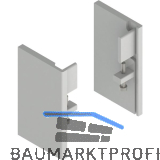 HELM 150 Abdeckkappe D Deckenmontage links RAL 7035 lichtgrau