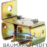 Doppelwandbefestigungsmuffe HELM 301 D, Loch � 13 mm, Stahl verzinkt, gelb