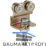 Rollapparat HELM 386 zweipaarig mit Drehlager, Stahl verzinkt, gelb