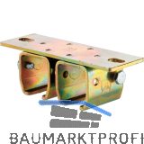 Doppeldeckenbefestigungsmuffe HELM 302 D, Loch � 13 mm, Stahl verzinkt, gelb