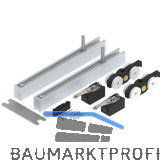 HELM 140 Beschlagset Holz minimale Einbauh�he mit Stopper ohne Laufschine