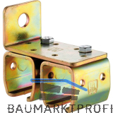 Doppelwandbefestigungsmuffe HELM 501 D, Loch � 17 mm, Stahl verzinkt, gelb