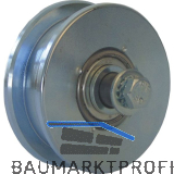 Schiebetor-Stahlrolle � 100 mm, Stahl verzinkt, blau